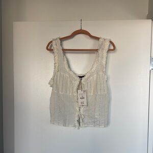 Cream Tie-Up Top